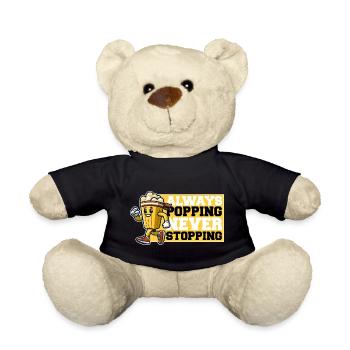 ALWAYS POPPING NEVER STOPPING - POPCORN - Teddy Bear - black - Front