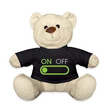 on button - Streamer und Gamer - Teddy - Schwarz - Vorne