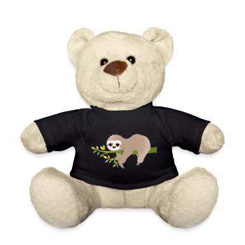 Entspanntes Faultier – Charmantes Relax-Motiv - Teddy - Schwarz - Vorne