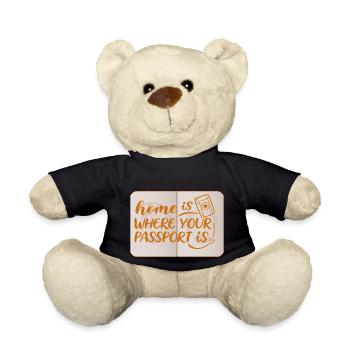 Travel-Saying-Home is... - Teddy Bear - black - Front