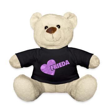 Frieda as a crown - Teddy Bear - black - Front
