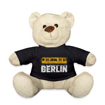 Berlin Tram Graphic - Teddy Bear - black - Front