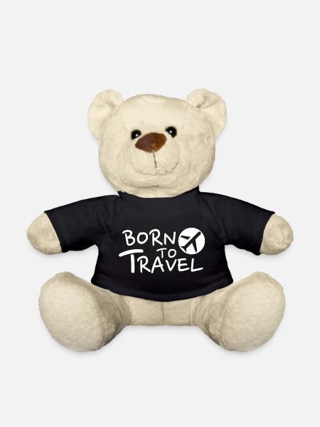 Né pour voyager Envie de voyager Aventure - Nounours - noir