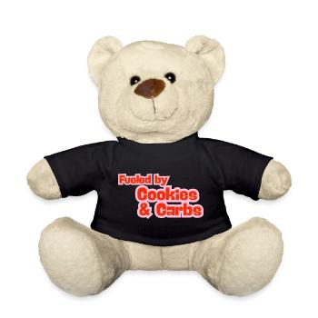Angetrieben von Keksen und Kohlenhydraten - Teddy - Schwarz - Vorne