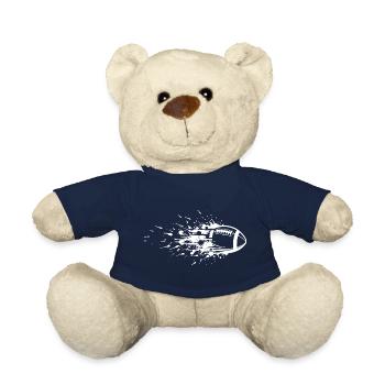 Energetic American Football Art - Teddy Bear - french navy - Front