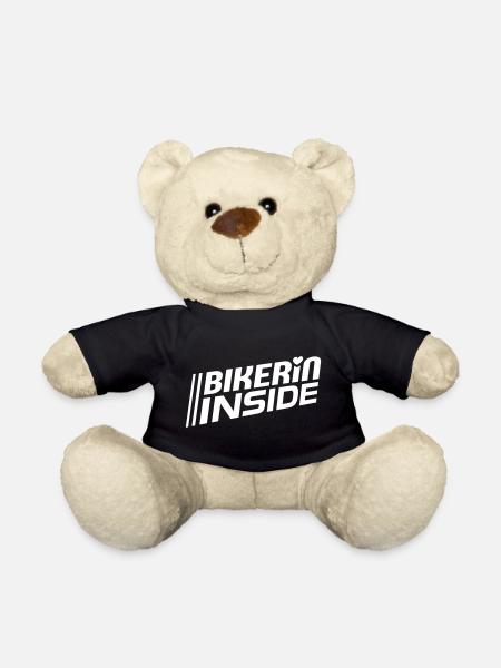 Bikerin inside lettering (color changeable) - Teddy Bear - black