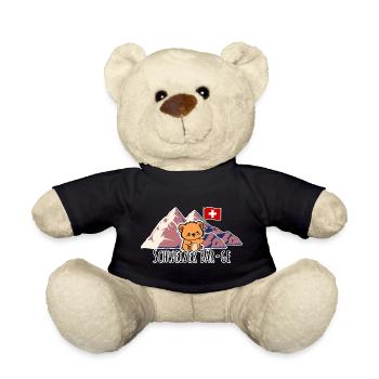 Les montagnes suisses, euh, les ours ! Petit ours suisse mignon - Nounours - noir - Devant