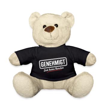Genehmigt Sich Lecker Bierchen Saufen Party Bier - Teddy - Schwarz - Vorne