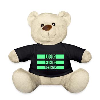Logos Ethos Pathos Rhétorique Étudiant en Philosophie - Nounours - noir - Devant