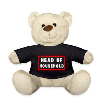 Head Of Household Funny Family Leader Gift - Teddy Bear - black - Front