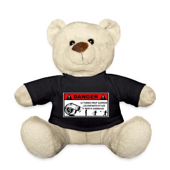 Attention turbo - Nounours - noir - Devant