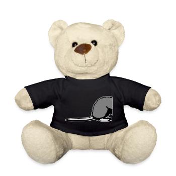 Ratte Rückseite Halb Lustig Schwanz Nagetier Tier - Teddy - Schwarz - Vorne
