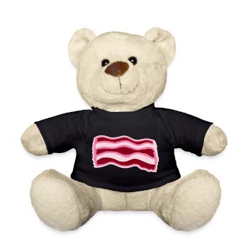 Bacon Bacon Food Funny Meat Foodie - Teddy Bear - black - Front