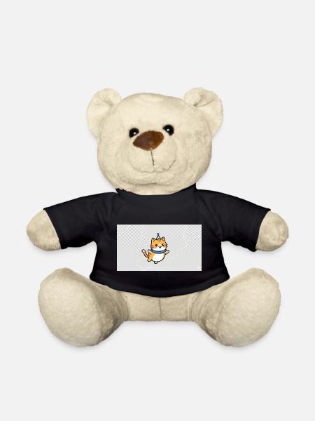Chaton festif avec chapeau bleu - Nounours - noir