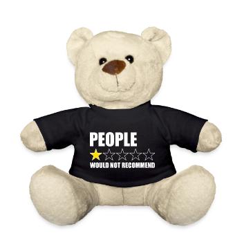 On ne recommanderait pas les anti-humains introvertis - Nounours - noir - Devant