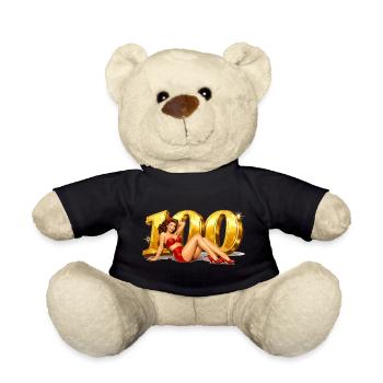 Pin-Up vintage : 100e anniversaire en or - Nounours - noir - Devant