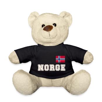 NORWEGN - NORGE Trikot Look - Flagge auf der Brust - Teddy - Schwarz - Vorne