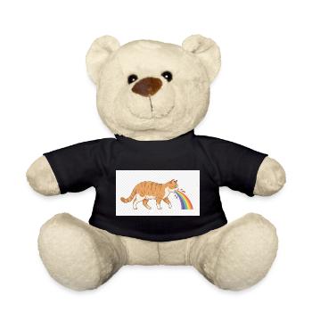 Chat crachant arc-en-ciel - Nounours - noir - Devant