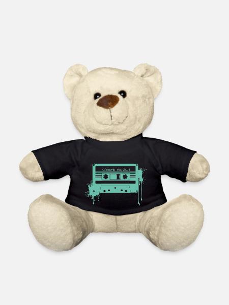 RETRO CASSETTE in turquoise - Teddy Bear - black