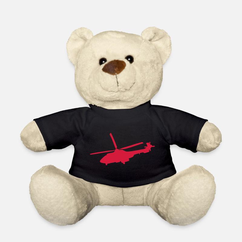 Hubschrauber - Teddy - Schwarz