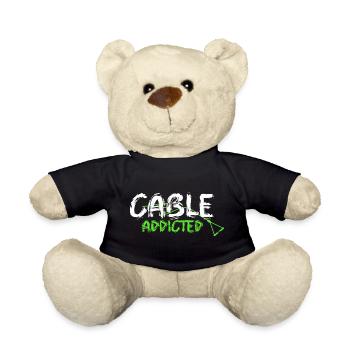 cable addicted wakeboard motiv Gift Boat Wake - Teddy Bear - black - Front