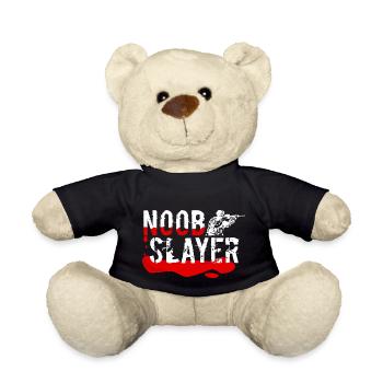Noob Slayer - Gamer Gaming FPS - Teddy Bear - black - Front