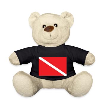 SCUBA DIVE FLAG - Teddy Bear - black - Front