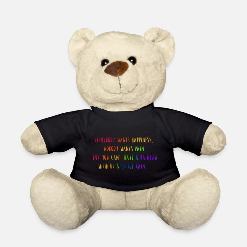 Regenbogen Spruch - Teddy - Schwarz
