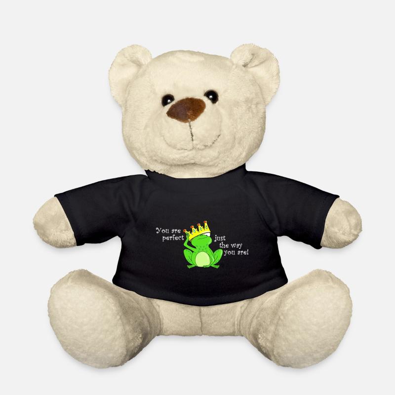 Du bist perfekt so wie du bist! Frosch - Teddy - Schwarz