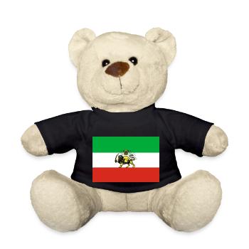 Persisch / iranische Flagge für Pahlavi Shah - Teddy - Schwarz - Vorne