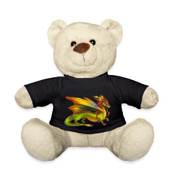 Magical Earth Dragon - Dragons of the Elements - Teddy Bear - black - Front