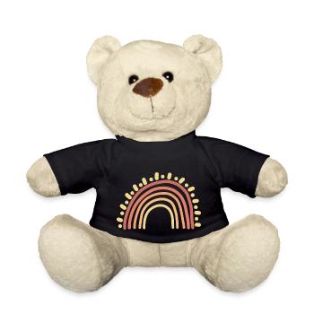 Arc-en-ciel orange dans des couleurs chaudes - Nounours - noir - Devant