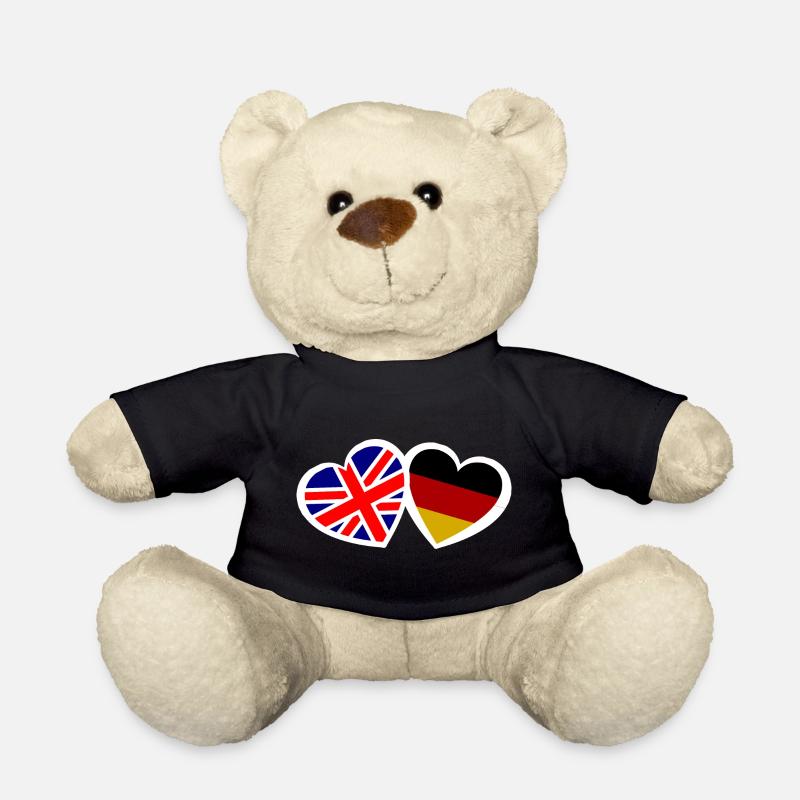 England and Germany Love - Teddy Bear - black