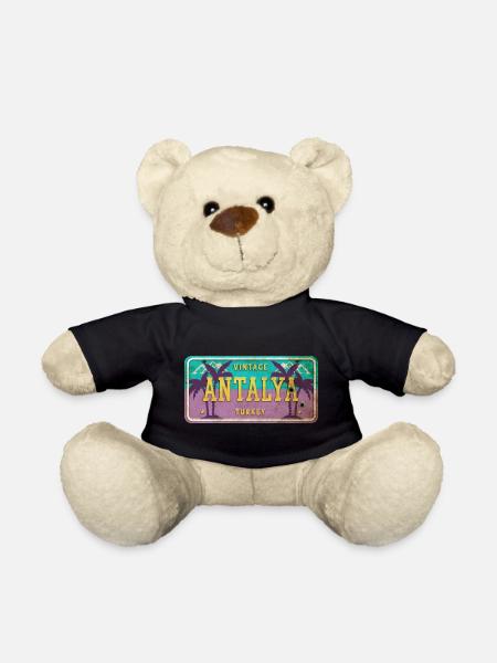 Antalya Türkei Beach Vintage Schild - Teddy - Schwarz