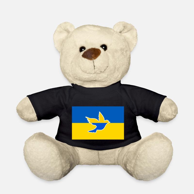 Colombe de la paix ukrainienne - Nounours - noir