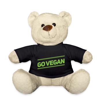 Go Vegan - Teddy - Schwarz - Vorne