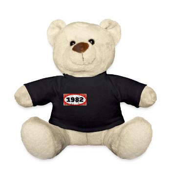 Geburtsjahr im Etikett 1982 - Teddy - Schwarz - Vorne