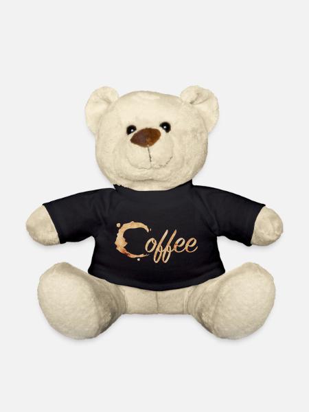 Kaffeefleck Typografie Coffee - Teddy - Schwarz