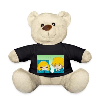 Junge, der seine kleine Freundin beobachtet - Teddy - Schwarz - Vorne
