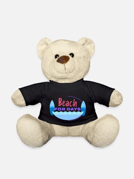 beach, beach every day - Teddy Bear - black