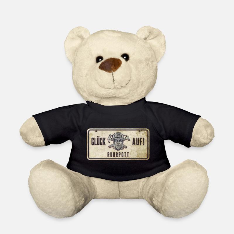 Glück auf Ruhrpott Schild - Teddy - Schwarz