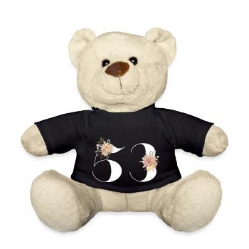 53. Jahrestag in voller Blüte (Geschenk von 53 Jahren) - Teddy - Schwarz - Vorne