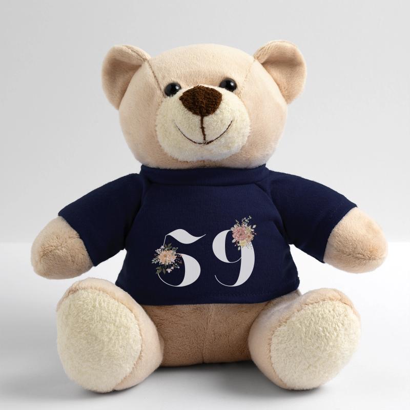 59e anniversaire fleuris (Cadeau de 59 ans) Nounours