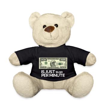 $1Million is Just $1.90 per day - Teddy Bear - black - Front