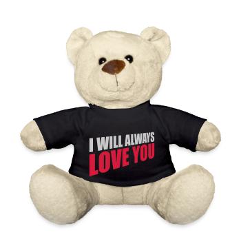 I will always love - Teddy Bear - black - Front