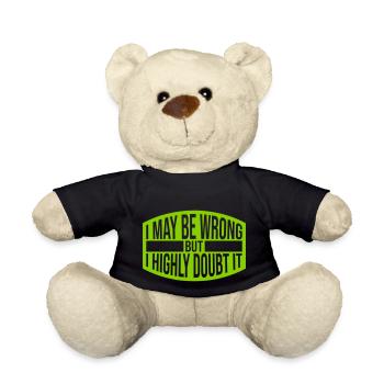 Je peux me tromper - Nounours - noir - Devant