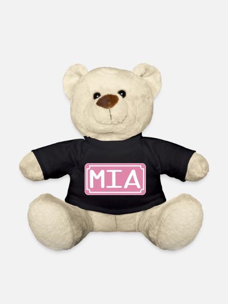 PRÉNOM MIA NOM DE JEUNE FILLE - Nounours - noir