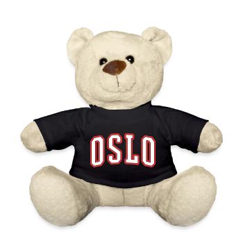 Oslo Varsity City Logo Print - Teddy Bear - black - Front