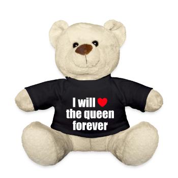 i will love the queen forever - Teddy - Schwarz - Vorne