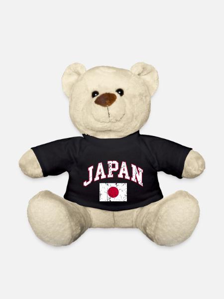 Japan Flag - Teddy Bear - black